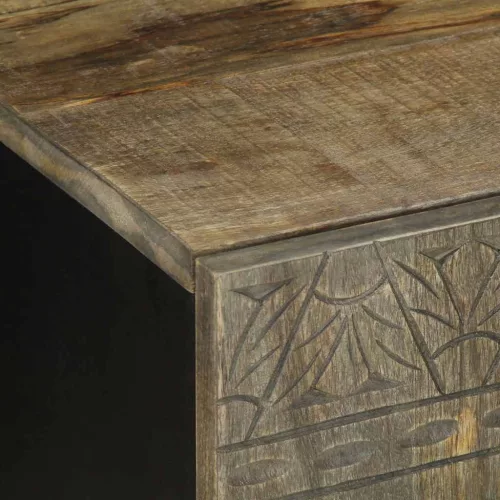  világosszürke tömör mangófa TV-szekrény 105x33,5x46 cm