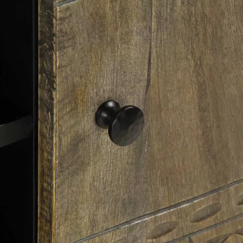  világosszürke tömör mangófa TV-szekrény 105x33,5x46 cm