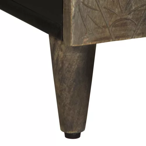  világosszürke tömör mangófa TV-szekrény 105x33,5x46 cm