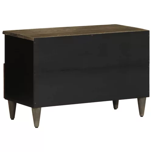  világosszürke tömör mangófa TV-szekrény70x33,5x46 cm