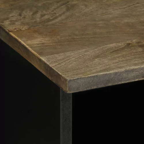  világosszürke tömör mangófa TV-szekrény70x33,5x46 cm