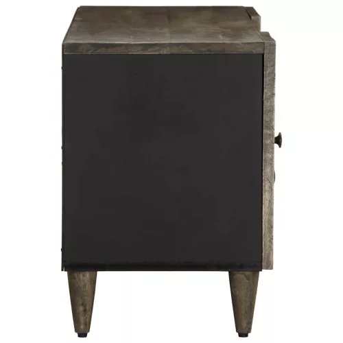  világosszürke tömör mangófa TV-szekrény 105x33,5x46 cm