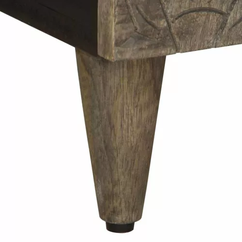  világosszürke tömör mangófa TV-szekrény 105x33,5x46 cm