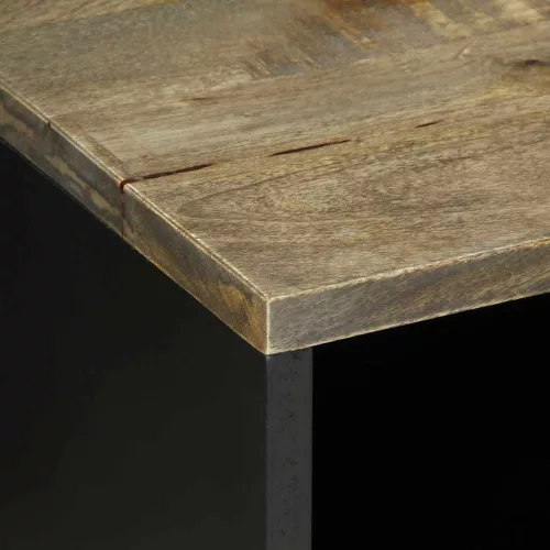  világosszürke tömör mangófa TV-szekrény 80x31,5x46 cm