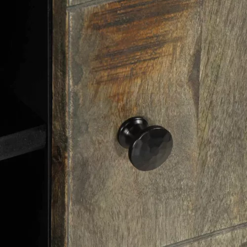  világosszürke tömör mangófa TV-szekrény 80x31,5x46 cm