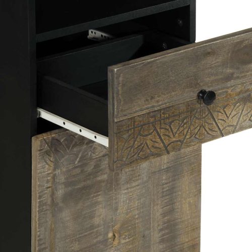  tömör mangófa fürdőszobaszekrény 38 x 33 x 160 cm