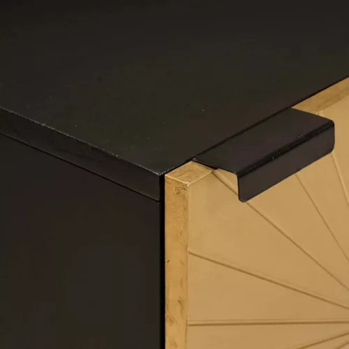  Éjjeli asztal 2 pcs Fekete és Arany 40 x 33.5 x 46 cm