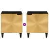  Éjjeli asztal 2 pcs Fekete és Arany 40 x 33.5 x 46 cm