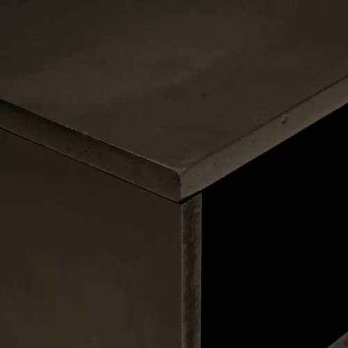  TV szekrény Fekete és Arany 80 x 33 x 46 cm tömör mangófa