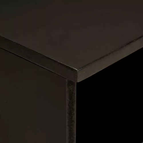  TV szekrény Fekete és Arany 80 x 33 x 46 cm tömör mangófa