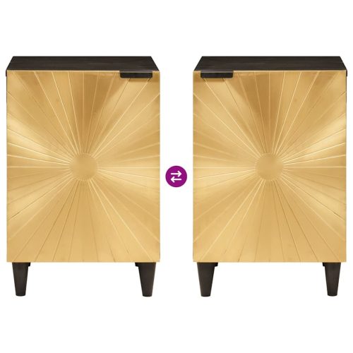  Fürdőszoba Székény polcokkal Fekete és Arany 38 x 33 x 58 cm