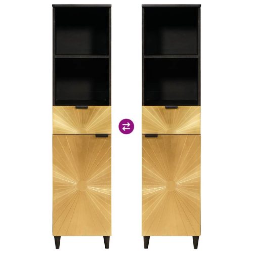  Fürdőszoba Székény fiókkal Fekete és Arany 38 x 33 x 160 cm