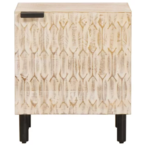  Éjjeliszekrény 2 pcs Fehér 40 x 33,5 x 46 cm Tömör Mangófát