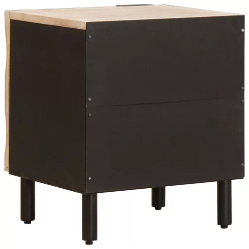  Éjjeliszekrény 2 pcs Fehér 40 x 33,5 x 46 cm Tömör Mangófát