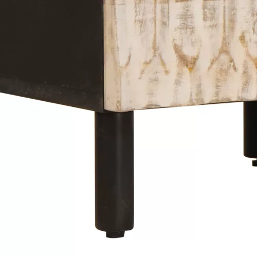  Éjjeliszekrény 2 pcs Fehér 40 x 33,5 x 46 cm Tömör Mangófát