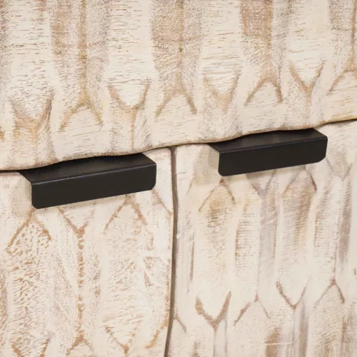  Éjjeliszekrény fiókkal Fehér 50 x 33 x 60 cm Tömör Mangófát