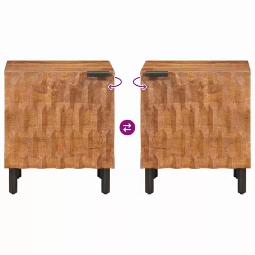  Éjjeliszekrény Barna 40 x 33,5 x 46 cm Tömör Mangófát