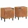  Éjjeliszekrény 2 pcs Barna 40 x 33,5 x 46 cm Tömör Mangófát