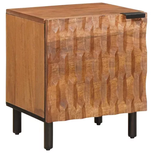  Éjjeliszekrény 2 pcs Barna 40 x 33,5 x 46 cm Tömör Mangófát