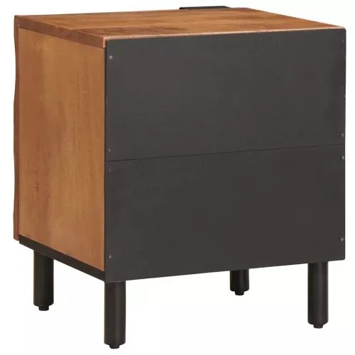  Éjjeliszekrény 2 pcs Barna 40 x 33,5 x 46 cm Tömör Mangófát