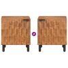 Éjjeliszekrény 2 pcs Barna 40 x 33,5 x 46 cm Tömör Mangófát