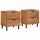 Éjjeliszekrény 2 pcs Barna 40 x 33,5 x 46 cm Tömör Mangófát