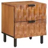  Éjjeliszekrény 2 pcs Barna 40 x 33,5 x 46 cm Tömör Mangófát
