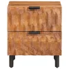  Éjjeliszekrény 2 pcs Barna 40 x 33,5 x 46 cm Tömör Mangófát