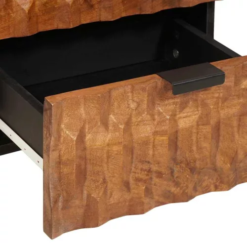  Éjjeliszekrény 2 pcs Barna 40 x 33,5 x 46 cm Tömör Mangófát