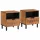  Éjjeliszekrény 2 pcs Barna 40 x 33 x 46 cm Tömör Mangófát