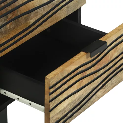  Éjjeli Szekrény 40x33.5x46 cm Tömör Mangófa és Mérnöki Fa