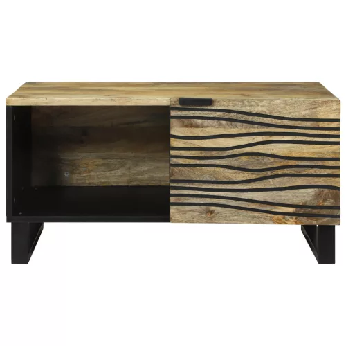 Dohányzóasztalok polcokkal Barna 80 x 50 x 40 cm tömör mangófa