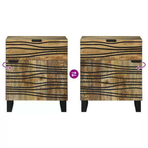  Éjjeli Szekrény 50x33x60 cm – Tömör Mangófából