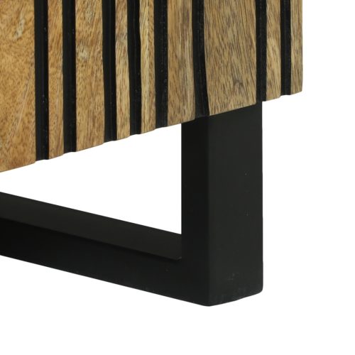  TV Szekrény - 80x31.5x46 cm Tömör Mangó és Mérnöki Fa