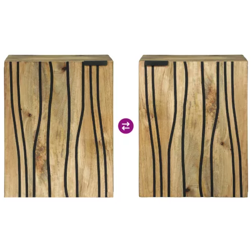  Fürdőszobai Fali Szekrény - 38 x 33,5 x 48 cm, Tömör és Mérnöki Fából készült.