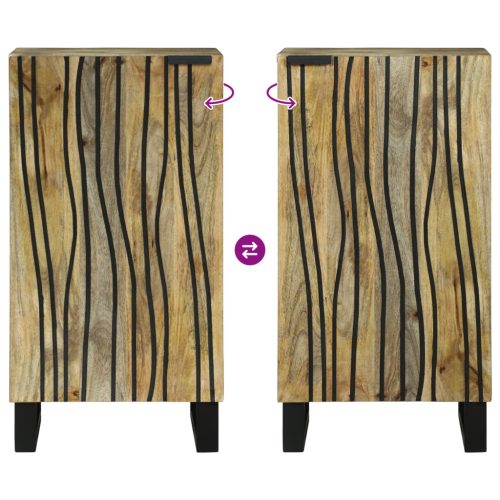  Oldalszekrény - 40 x 33,5 x 75 cm - Tömör mangófa