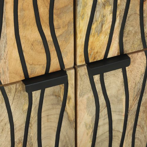  Oldalszekrény 60 x 33.5 x 75 cm - Tömör mangóból és őszi fából készült