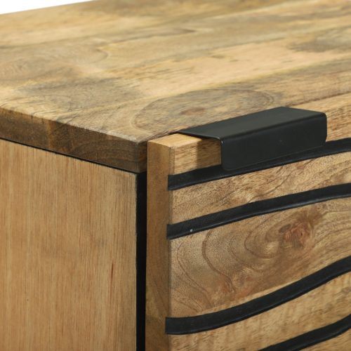  Highboard - 40x33.5x110 cm Tömör Mangófából