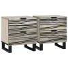  Éjjeliszekrények fiókkal 2 pcs Dió 40 x 33.5 x 46 cm