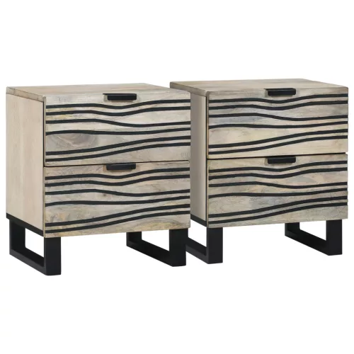  Éjjeliszekrények fiókkal 2 pcs Dió 40 x 33.5 x 46 cm