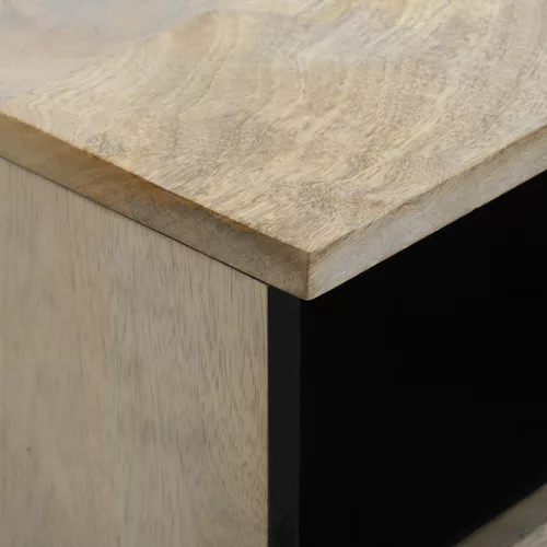  Éjjeliszekrények fiókkal 2 pcs Fehér és fekete 40 x 33 x 46 cm