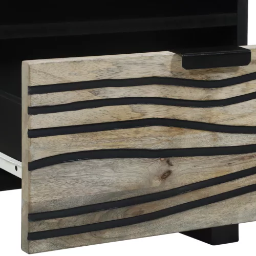  Éjjeliszekrények fiókkal 2 pcs Fehér és fekete 40 x 33 x 46 cm