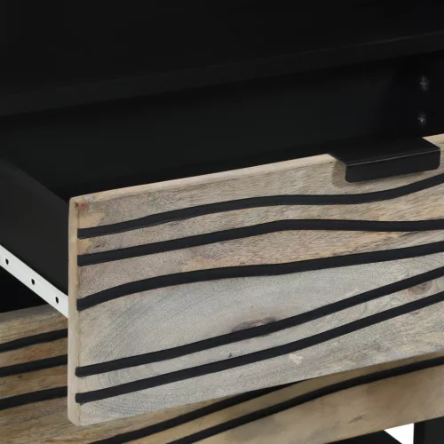  Éjjeliszekrények fiókkal Fehér és fekete 50 x 33 x 60 cm