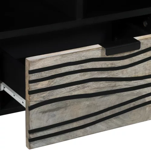  Média tárolószekrények és állványok fiókkal polcokkal tárolóval Fehér és fekete