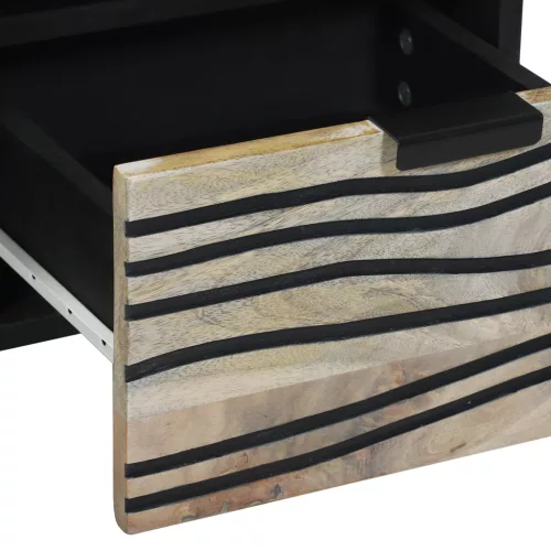  Média tárolószekrények és állványok fiókkal polcokkal tárolóval Fehér és fekete