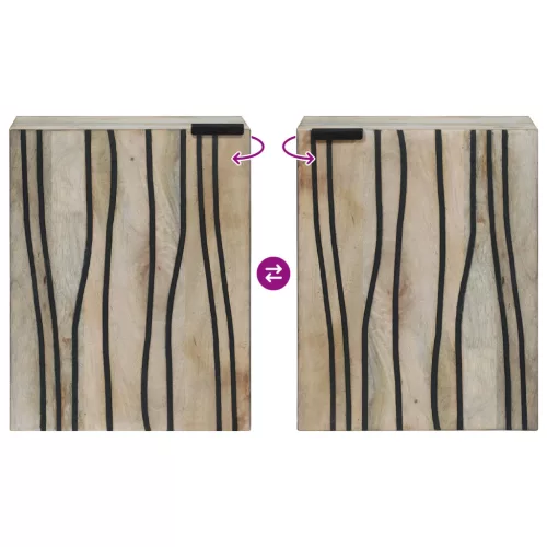  Mosdókagyló szekrény polcokkal tárolóval ajtóval Barna 38 x 33.5 x 48 cm