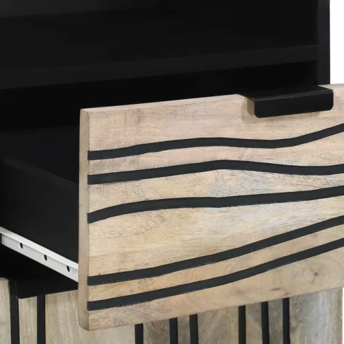  Fürdőszoba Székény fiókkal polcokkal tárolóval ajtóval Barna, Fekete 38 x 33.5 x 160 cm