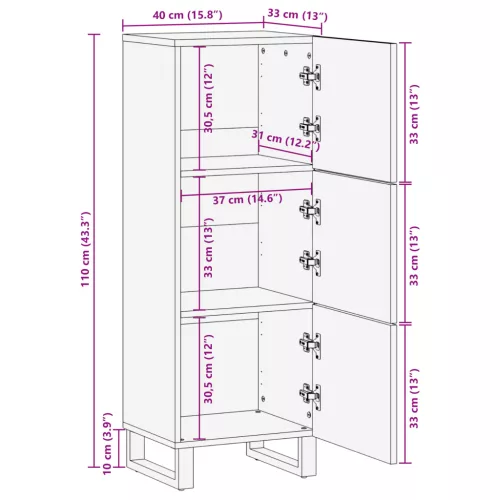  Média tárolószekrények és állványok tárolóval ajtóval Fehér és fekete