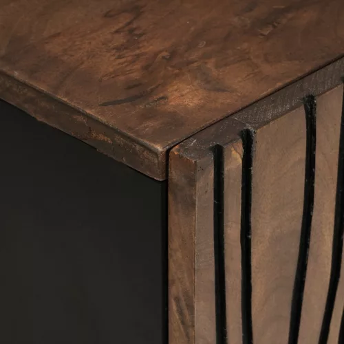  TV szekrény - 105 x 33.5 x 46 cm, tömör mangófából.