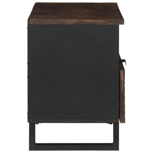  TV szekrény - 80x33.5x46 cm, tömör fa és mérnöki fa alapanyagból készült.